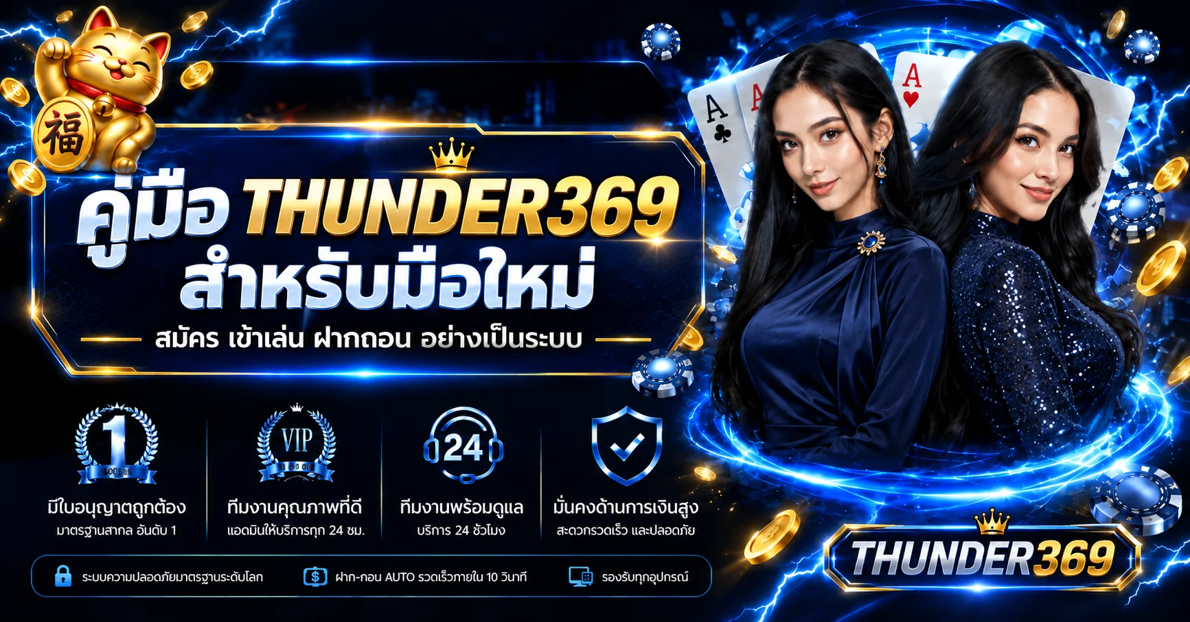 THUNDER369 คู่มือมือใหม่ | สมัคร ฝากถอน เล่น PG