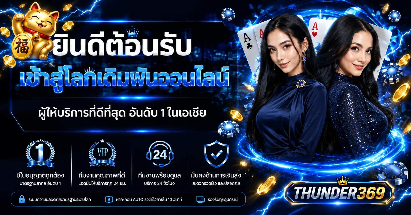 ภาพต้อนรับ THUNDER369 พร้อมระบบบริการและความปลอดภัย
